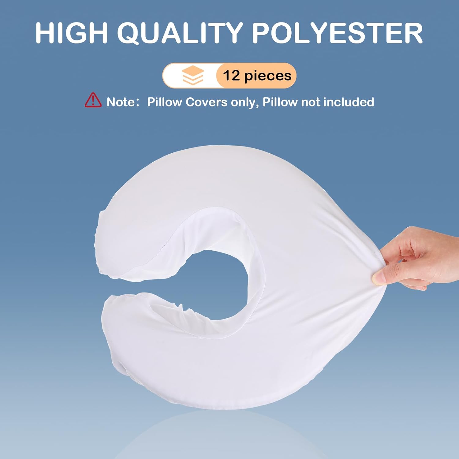 12 Pcs Face Cradle Covers for Massage Head Rest Microfiber Reusable Soft Thicker Massage Table Face Covers V1258-DP02-C-3183