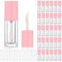 30 Pcs Pink 6ml Empty Lip Gloss Tubes with Wand Bulk Lip Refillable Gloss Containers Cosmetic Bottles with V1258-DP02-C-3187