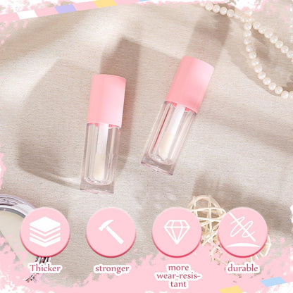 30 Pcs Pink 6ml Empty Lip Gloss Tubes with Wand Bulk Lip Refillable Gloss Containers Cosmetic Bottles with V1258-DP02-C-3187