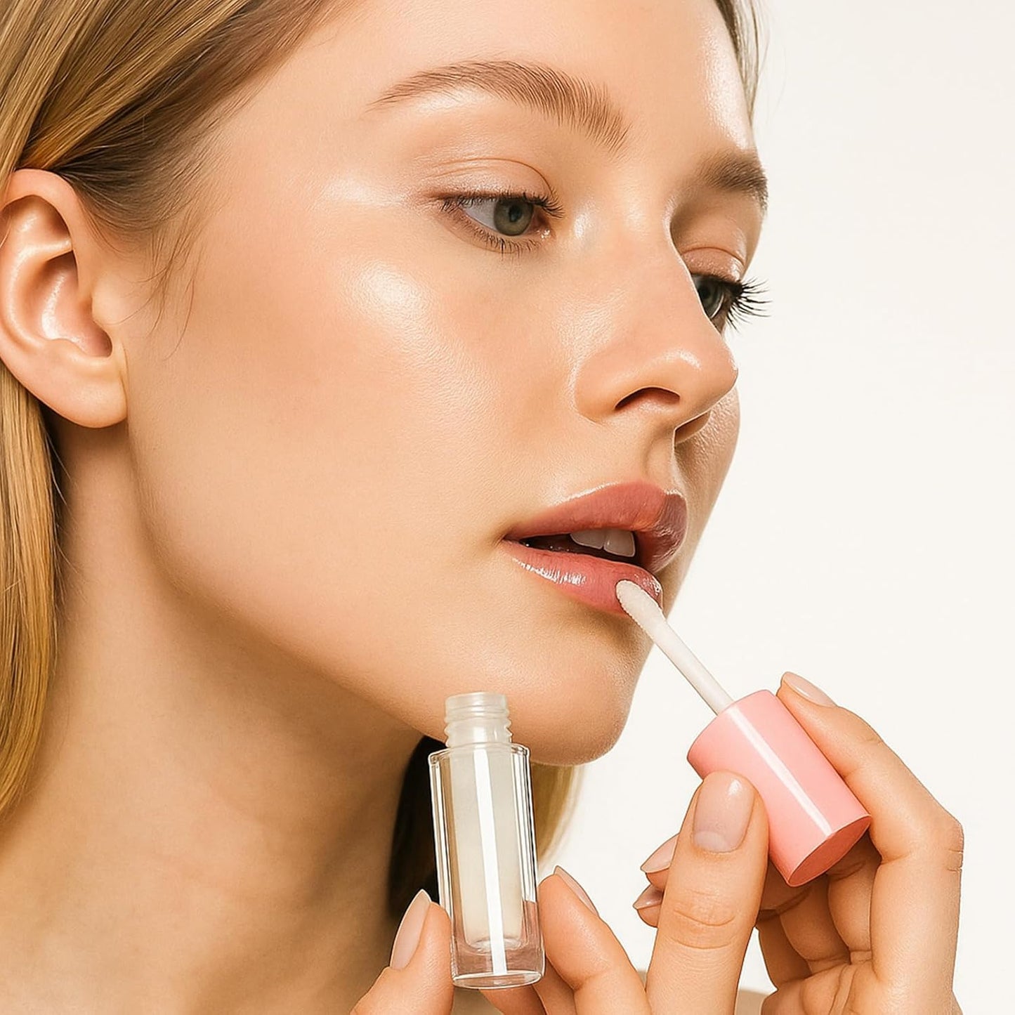 30 Pcs Pink 6ml Empty Lip Gloss Tubes with Wand Bulk Lip Refillable Gloss Containers Cosmetic Bottles with V1258-DP02-C-3187