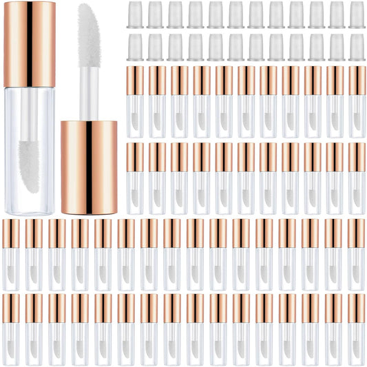 100 Pieces Clear Mini Lip Gloss Tube Refillable Empty Lip Balm Gloss Containers Bottles Transparent Mini V1258-DP02-C-3188
