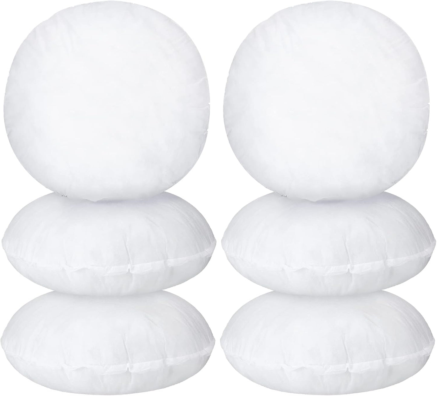 6 Pcs Round Pillow Insert Bulk White Decorative Throw Pillows Insert for Sofa, Cushion and Bed(16 Inch) V1258-DP02-C-3192