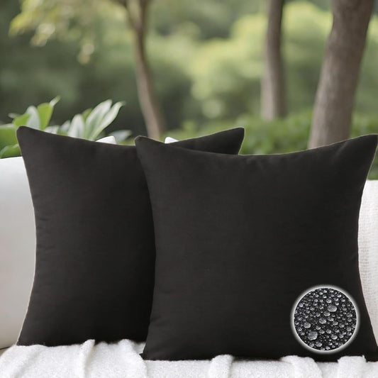 18" x 18" Throw Pillows, Outdoor Waterproof Pillows with Inserts, Square Decorative Pillows for Patio V1258-DP02-C-3195