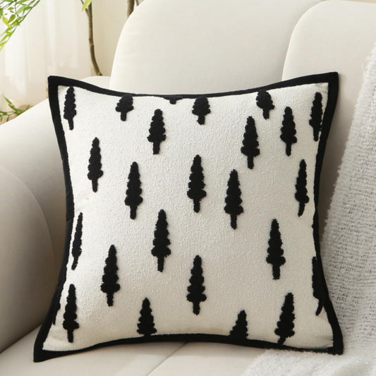 Boho Decorative Throw Pillows with Inserts, 18" x 18" Soft Tufted Modern Chenille Pillow, Pillows for Home, V1258-DP02-C-3203
