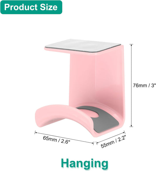 Headphone Stand, 2 Pcs ABS Headset Holder Adhesive Headphone Holder Hook Mount Headphone Hanger Hook Under V1258-DP02-C-3212