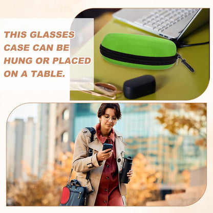 Sunglasses Soft Case, Zipper Eyeglass Case, Portable Hard Shell Sunglasses Holder with Metal Hook for Sport V1258-DP02-C-3220