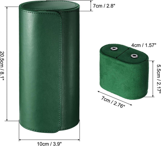 Leather Watch Travel Case Single Watch Roll Storage Box Organizer for Men Women Holding Storaging Displaying, V1258-DP02-C-3224