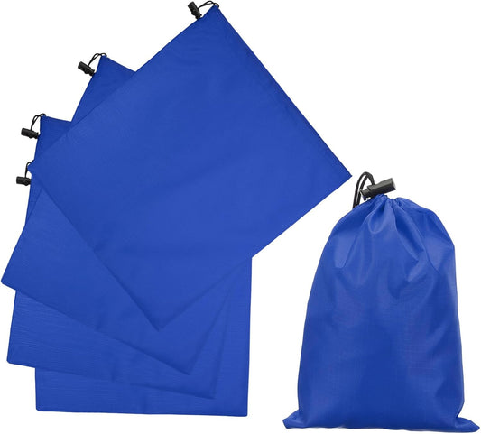 5Pcs 210D Polyester Drawstring Bag with Toggle, 14 x 16 Inch Waterproof Travel Storage Bag Foldable Stuff V1258-DP02-C-3229