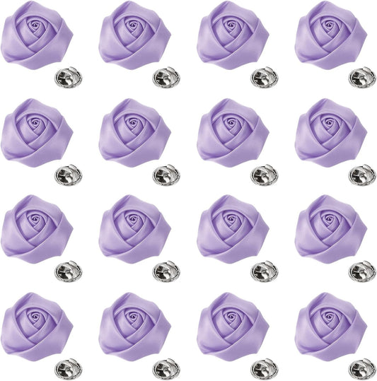 Lapel Flowers for Men Suits, Lapel Pin for Men Satin Rose Artificial Fabric Flowers Brooch Boutonnieres for V1258-DP02-C-3230