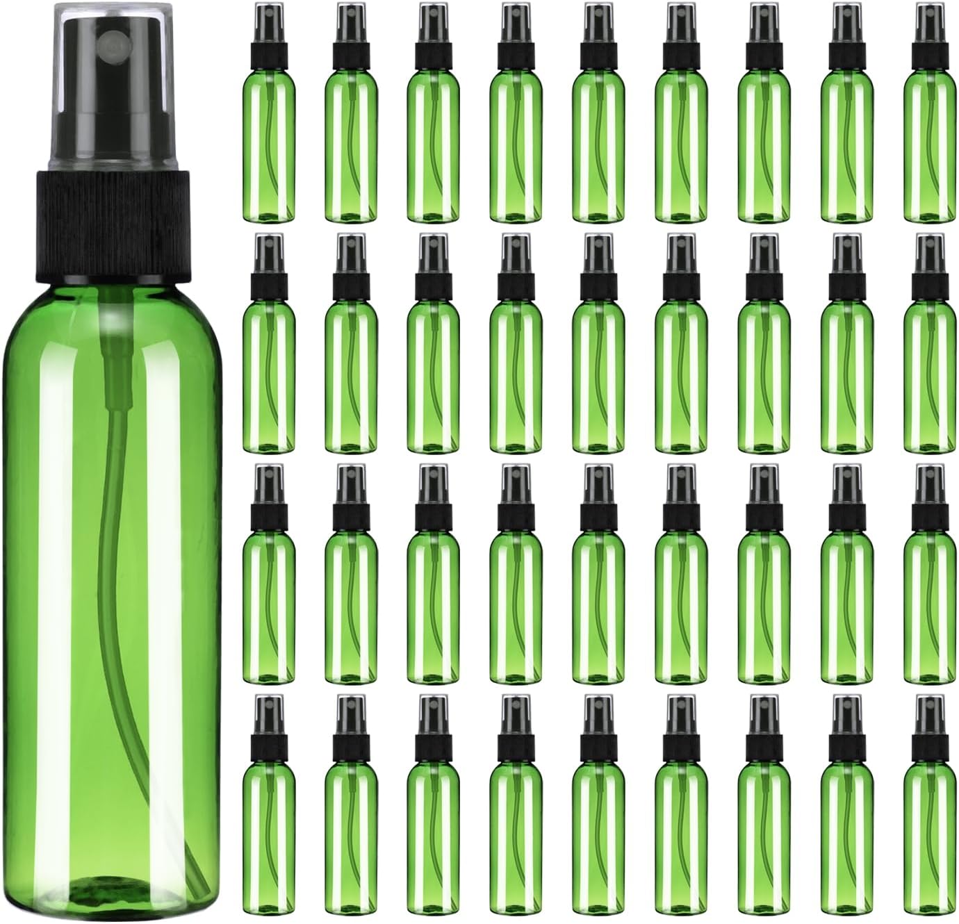 100Pack Spray Bottles, 2Oz/60ML Reusable Clear Empty Mist Plastic Mini Travel Bottle Set,Small Refillable V1258-DP02-C-3238