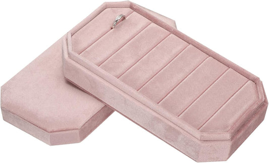 Velvet Ring Organizer Jewelry Display Tray 7 Slots Showcase Ring Holder Case Velvet Jewelry Organizer Box V1258-DP02-C-3242