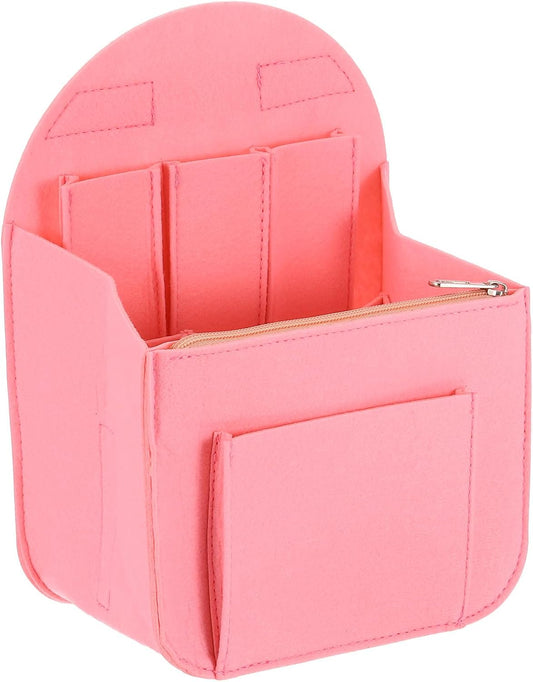 Purse Organizer Insert, Portable Felt Organizer Bags with Metal Zipper Multiple Compartments Purse Liner for V1258-DP02-C-3251