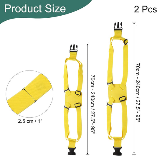 2 Pcs Luggage Straps Bungees Adjustable Luggage Strap Buckle Carry Bag Elastic Suitcase Strap Belt Airport V1258-DP02-C-3253