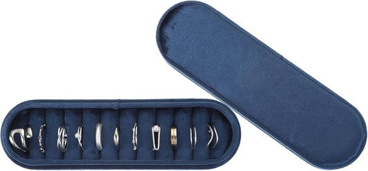 Velvet Ring Box, 11 Slots Travel Jewelry Case Ring Holder Organizer for Women Gift Proposal Christmas, Dark V1258-DP02-C-3256