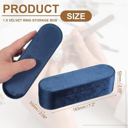 Velvet Ring Box, 11 Slots Travel Jewelry Case Ring Holder Organizer for Women Gift Proposal Christmas, Dark V1258-DP02-C-3256