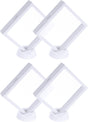 4 Pcs 3D Floating Display Case, 4.33 x 4.33 Inch Floating Frame Display Holder Stand, Transparent PE Jewelry V1258-DP02-C-3264