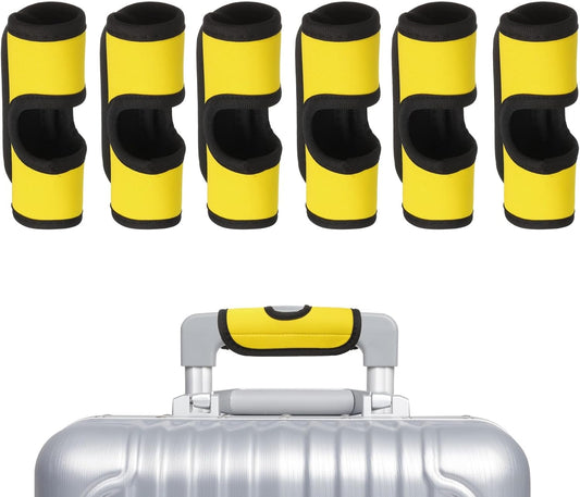 6 Pcs Luggage Handle Wrap, Hollow Neoprene Handbag Grip Cover Protector Luggage Identifiers Suitcase Handle V1258-DP02-C-3266
