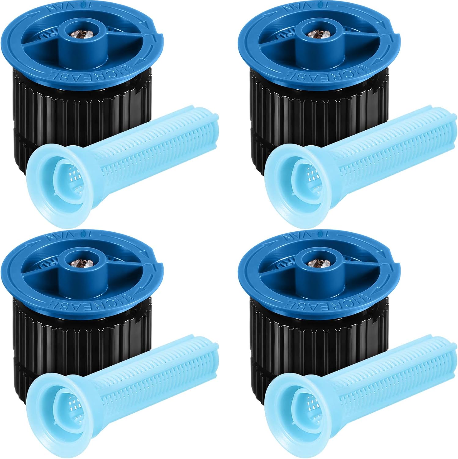 4 Pcs 10 VAN Variable Arc Nozzle Replacement Sprinkler Head Adjustable 360 Degree Rotating Irrigation Pop up V1258-DP02-C-327