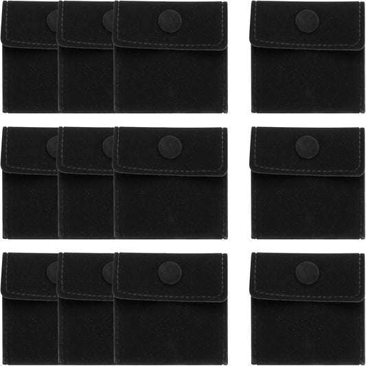20 Pcs Velvet Jewelry Pouches with Snap Button 2.8x2.8 Inches, Soft Jewelry Pouches Storage Bags Small Velvet V1258-DP02-C-3276