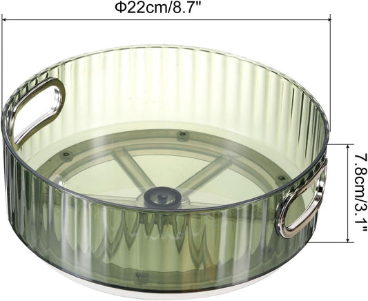 Lazy Susan Organizer, 8.7" Lazy Susan Turntable Organizer with Handle for Kitchen, Home, Office, Closet, V1258-DP02-C-3279
