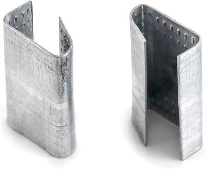 Seals for 1/2" Strap Width Steel Strapping, 500 Pcs Metal Clips for Firmly Securing Packaging and Pallet V1258-DP02-C-3288