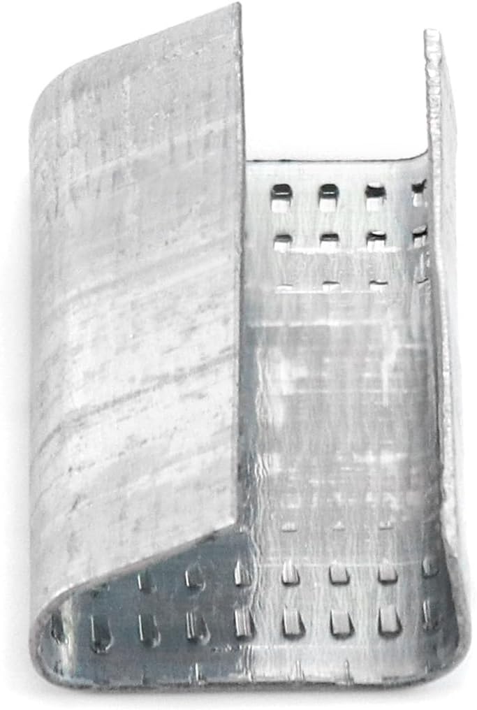 Seals for 1/2" Strap Width Steel Strapping, 500 Pcs Metal Clips for Firmly Securing Packaging and Pallet V1258-DP02-C-3288