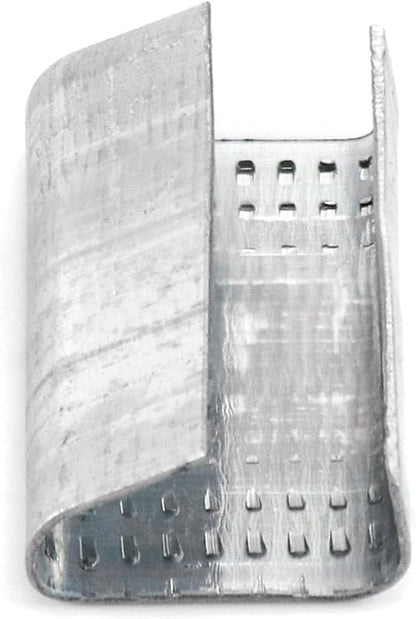 Seals for 1/2" Strap Width Steel Strapping, 500 Pcs Metal Clips for Firmly Securing Packaging and Pallet V1258-DP02-C-3288