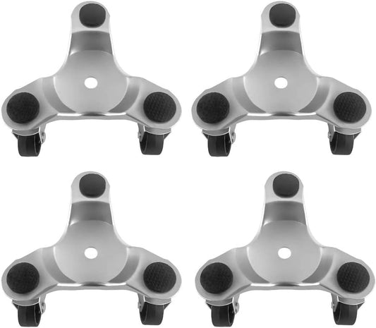 4 pcs 6" Steel Tri-Dolly, 200 lbs Load Capacity, for Moving Furniture & Appliances, Swivel Caster Easy Tool V1258-DP02-C-3290