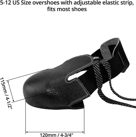 Steel Toe Cap Safety Overshoes Workplace Anti-smash Cover with Adjustable Strap for Men/Women, 1 Pair (Size V1258-DP02-C-3291
