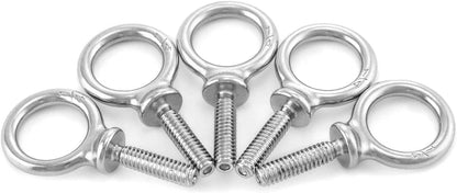 Eye Bolt, 20 Pack 1/4" - 20 x 1 Marine Grade Stainless Steel Lifting Ring Threaded Eyebolt Machinery Shoulder V1258-DP02-C-3292