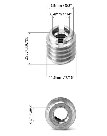 Stainless Steel Threaded Insert for Hard-Wood, 1/4-20 Internal Threads 20 Pack 5/8" Long Nut Inserts for V1258-DP02-C-3293