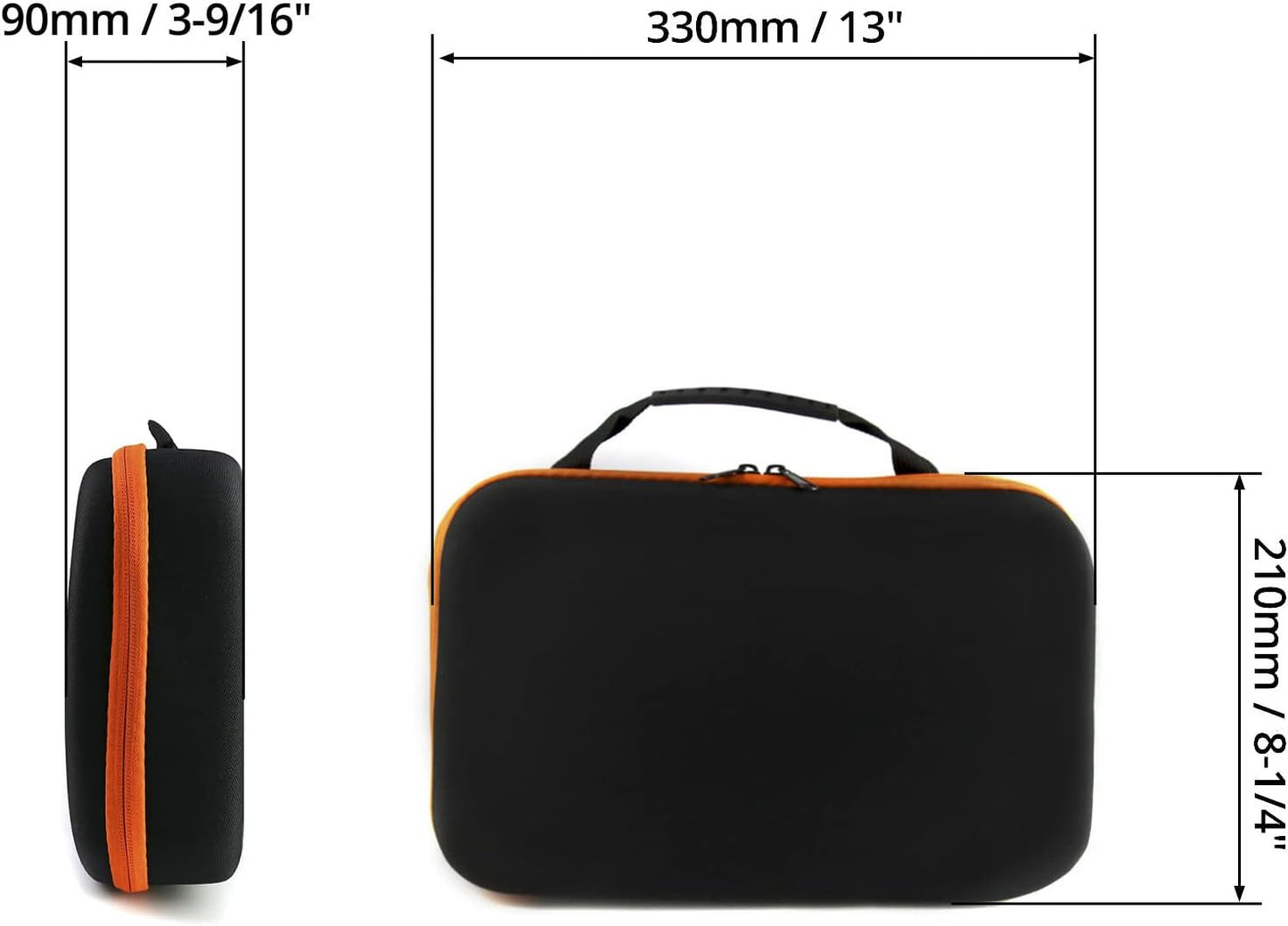 Compact Tool Storage Case 33x22.5x9cm - Shock-Resistant Portable Organizer for Small Tools, Accessories & V1258-DP02-C-3294