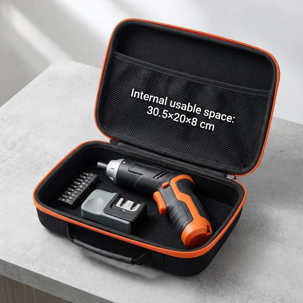 Compact Tool Storage Case 33x22.5x9cm - Shock-Resistant Portable Organizer for Small Tools, Accessories & V1258-DP02-C-3294