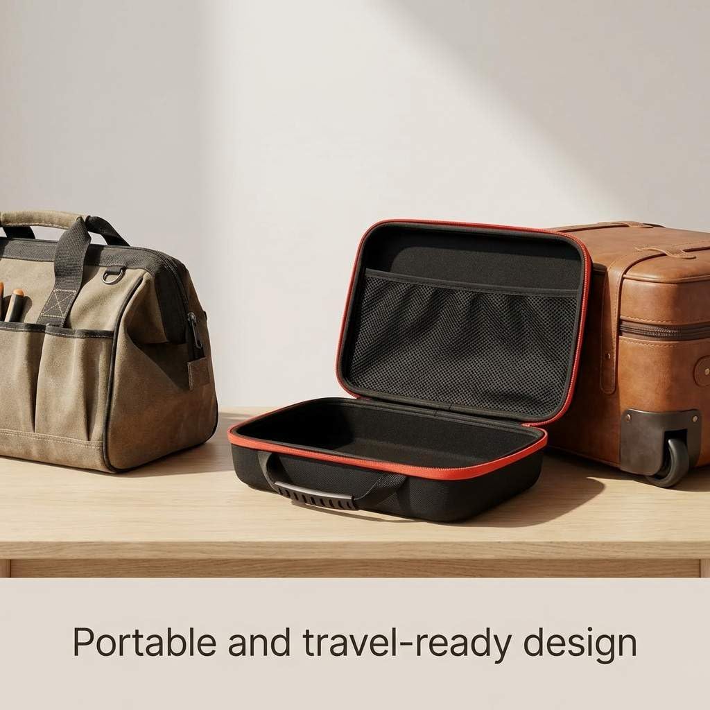 Compact Tool Storage Case 33x22.5x9cm - Shock-Resistant Portable Organizer for Small Tools, Accessories & V1258-DP02-C-3294