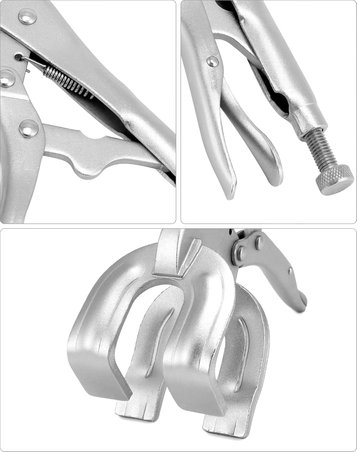 9" Locking Pliers, 4 Pack Metal Welding Clamp, Quick-lock Release for Easy Removal V1258-DP02-C-3303