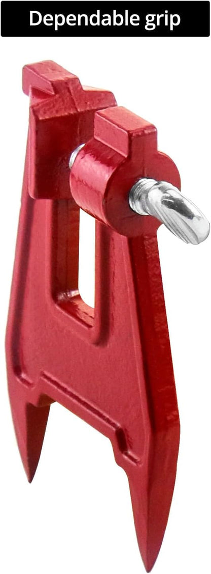 Chainsaw Stump Vise, 2 Pack Chainsaw Sharpening Accessory, Chainsaw Filing Vise, for Sharpening Saw Chain, Red V1258-DP02-C-3307