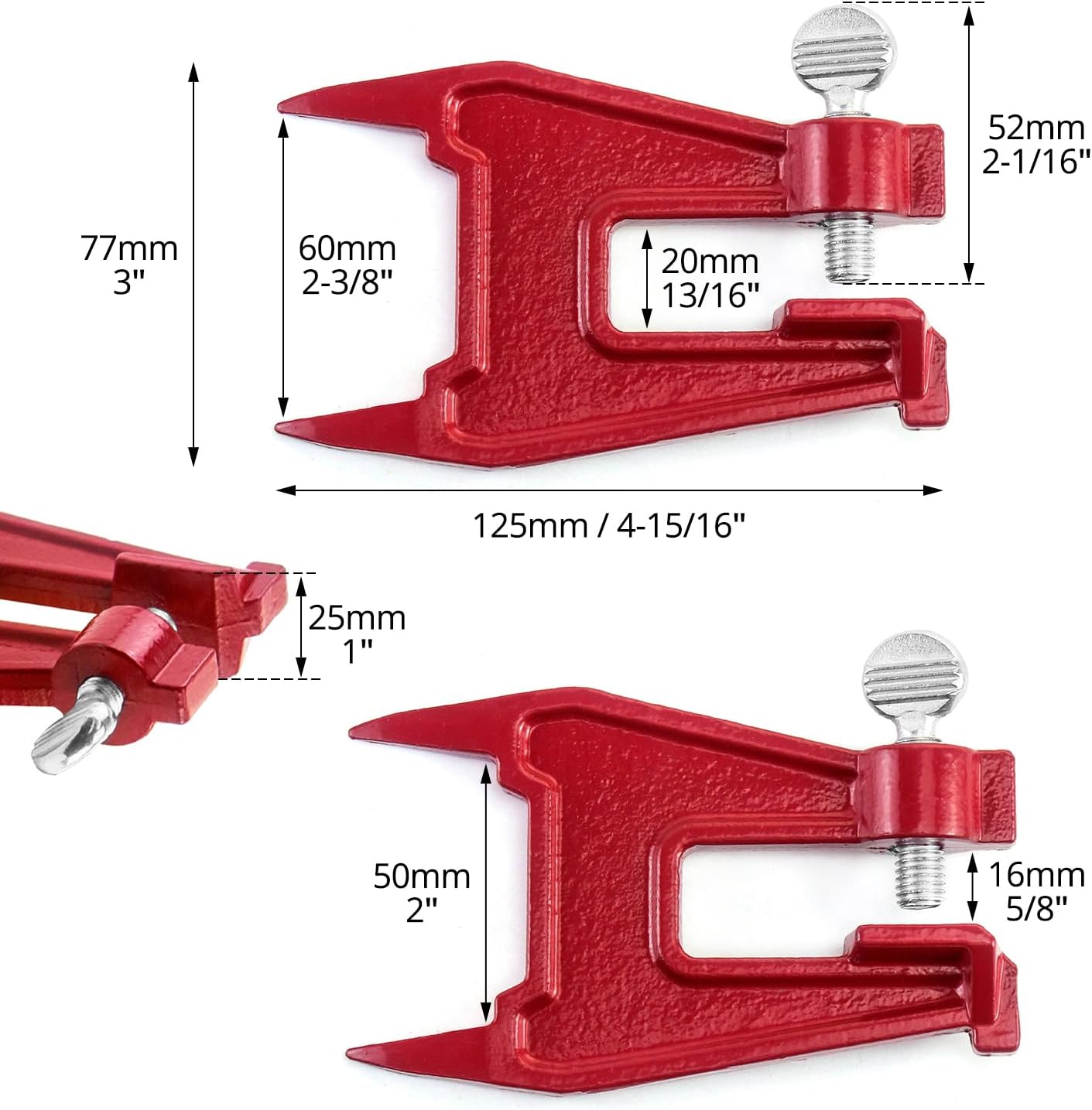 Chainsaw Stump Vise, 2 Pack Chainsaw Sharpening Accessory, Chainsaw Filing Vise, for Sharpening Saw Chain, Red V1258-DP02-C-3307