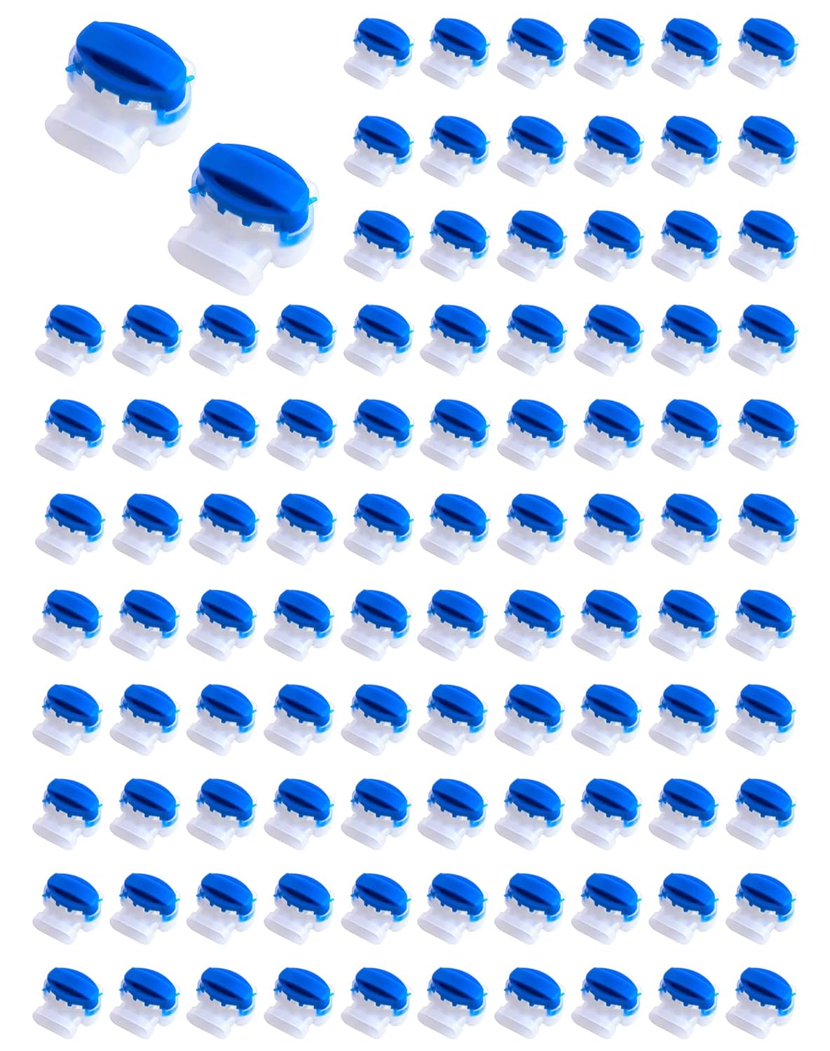 100 Pack 3 Wire Connectors Electrical IDC 314-BOX Pigtail Connectors for 22-14 AWG Cables V1258-DP02-C-3310