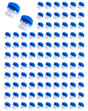 100 Pack 3 Wire Connectors Electrical IDC 314-BOX Pigtail Connectors for 22-14 AWG Cables V1258-DP02-C-3310
