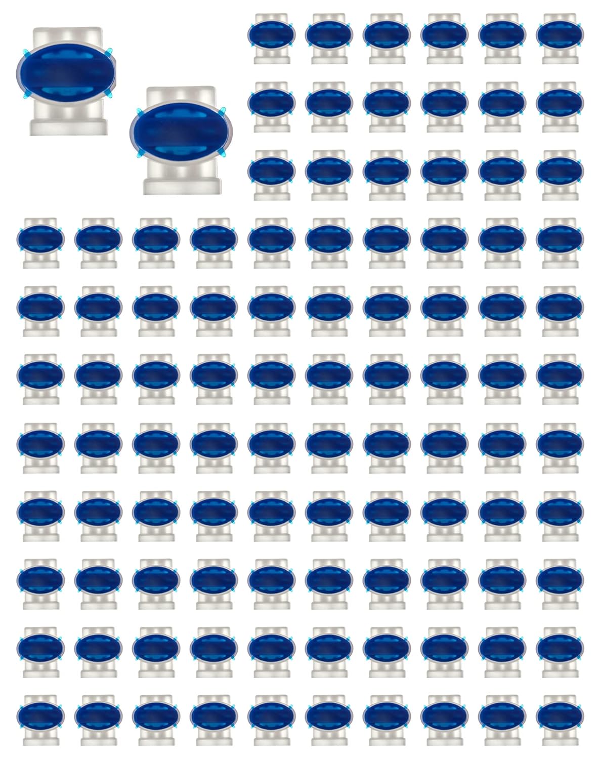 100 Pack 3 Wire Connectors Electrical IDC 314-BOX Pigtail Connectors for 22-14 AWG Cables V1258-DP02-C-3310