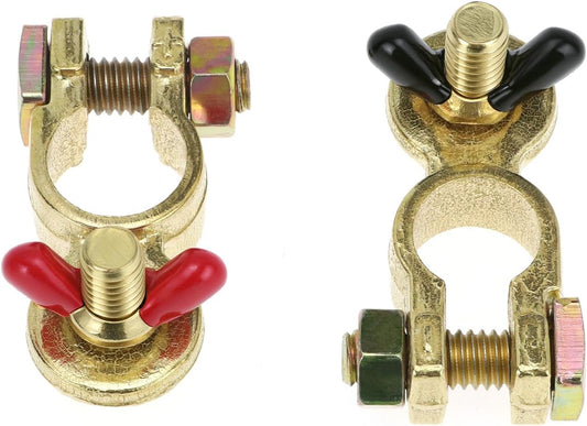 Brass Marine Grade Battery Terminal Top Post, 8 Pairs Battery Terminal Connectors, Battery Terminal Clamps V1258-DP02-C-3313
