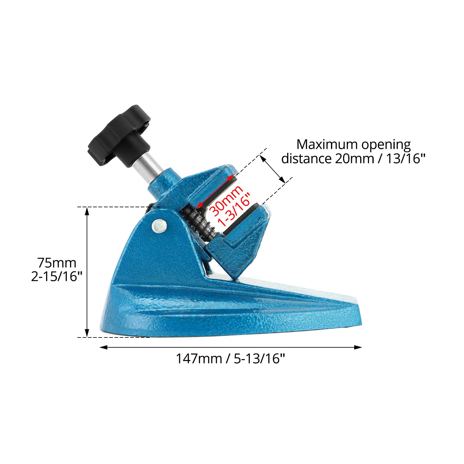 Micrometer Stand with Double Non-Slip Clamping Pad, 2 Pack Painted Cast Iron Base Micrometer Stand for V1258-DP02-C-3314