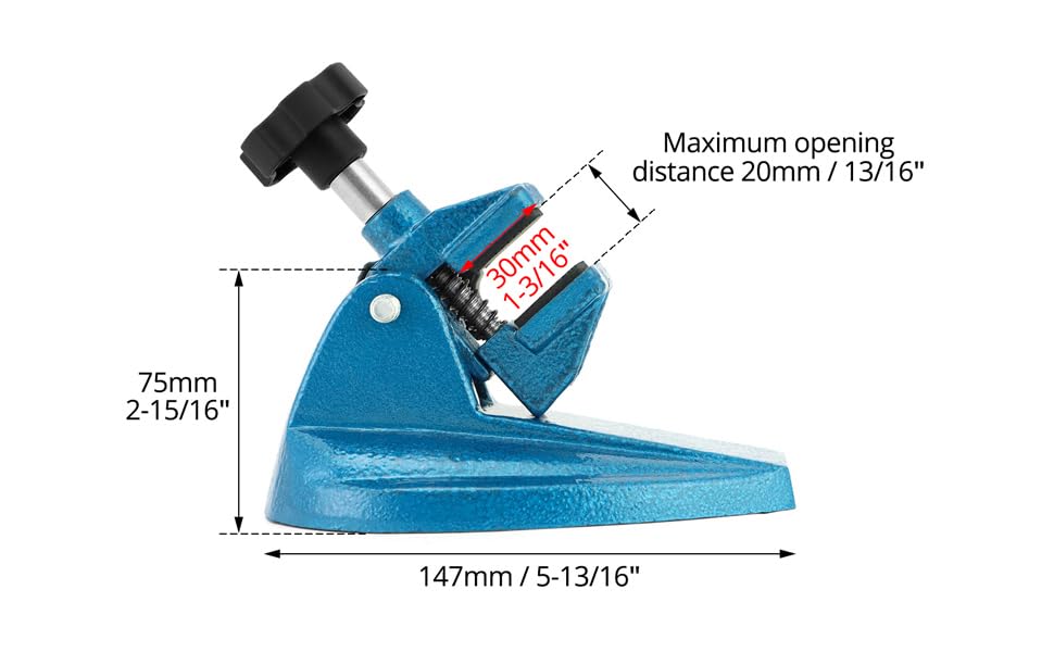 Micrometer Stand with Double Non-Slip Clamping Pad, 2 Pack Painted Cast Iron Base Micrometer Stand for V1258-DP02-C-3314