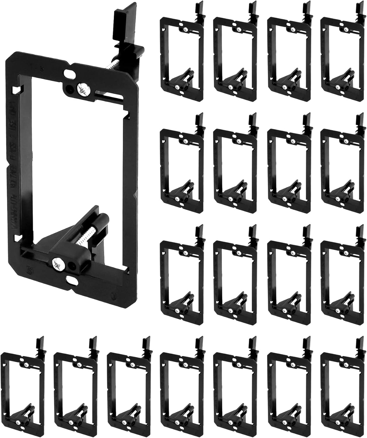 Low Voltage Mounting Bracket, 20 Pack 1 Gang Single Gang Drywall Mounting Wall Plate Bracket for Telephone V1258-DP02-C-3315