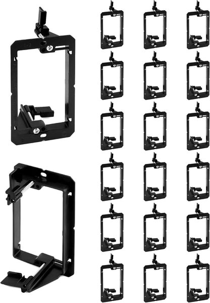Low Voltage Mounting Bracket, 20 Pack 1 Gang Single Gang Drywall Mounting Wall Plate Bracket for Telephone V1258-DP02-C-3315