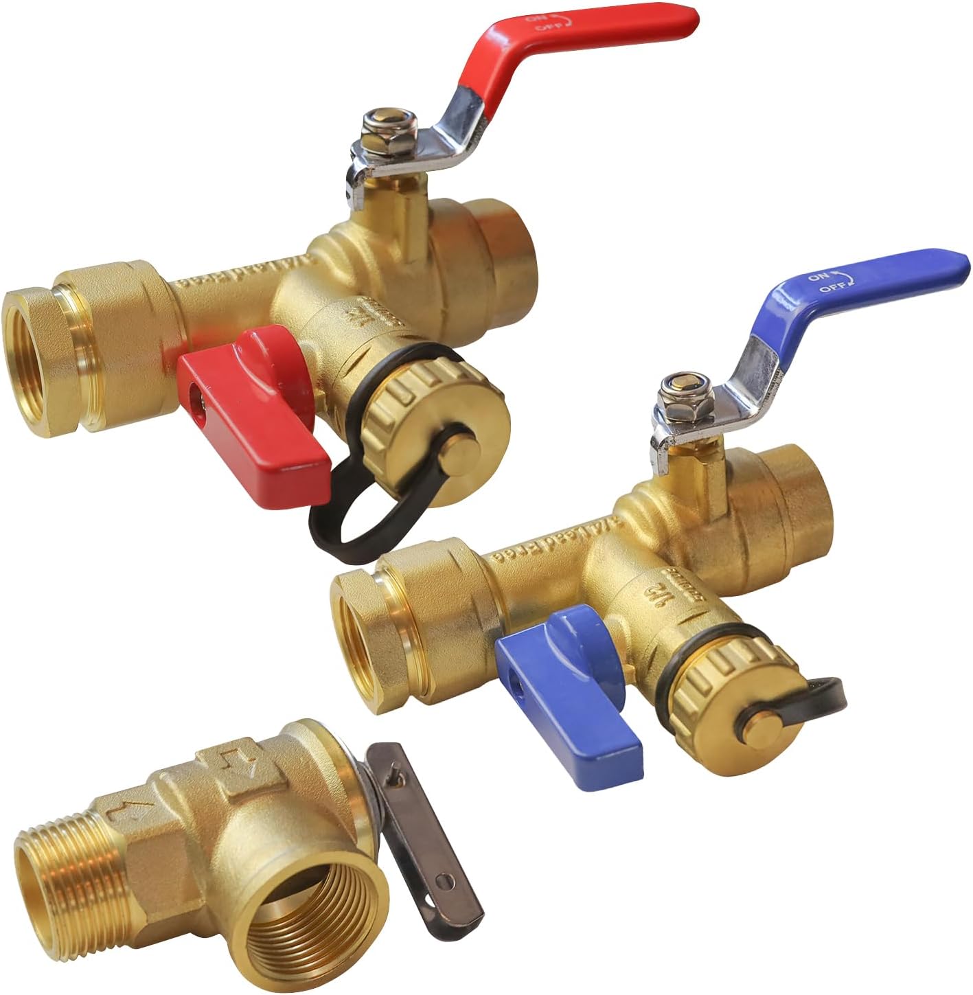 3/4-Inch IPS Isolator Tankless Water Heater Service Valve Kit with Pressure Relief Valve, Clean Brass V1258-DP02-C-3321