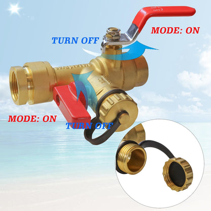 3/4-Inch IPS Isolator Tankless Water Heater Service Valve Kit with Pressure Relief Valve, Clean Brass V1258-DP02-C-3321