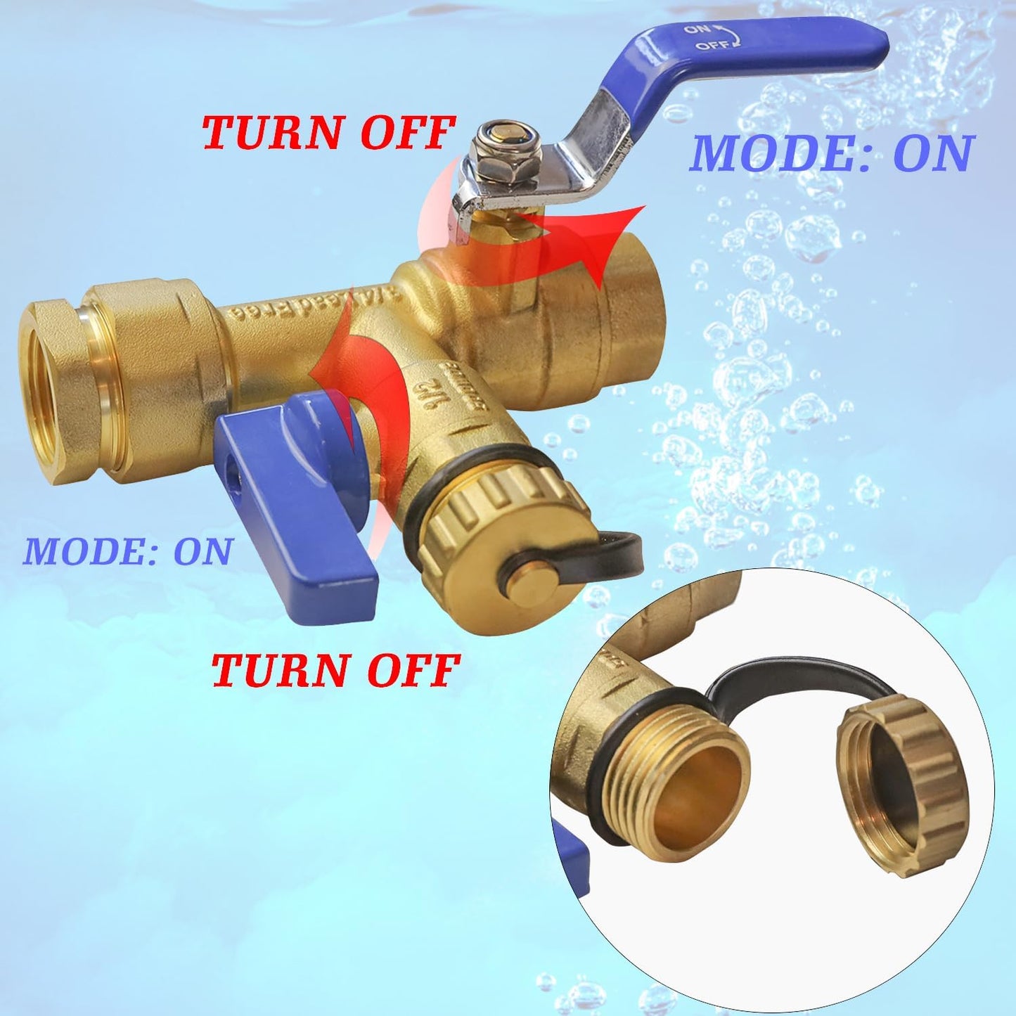 3/4-Inch IPS Isolator Tankless Water Heater Service Valve Kit with Pressure Relief Valve, Clean Brass V1258-DP02-C-3321
