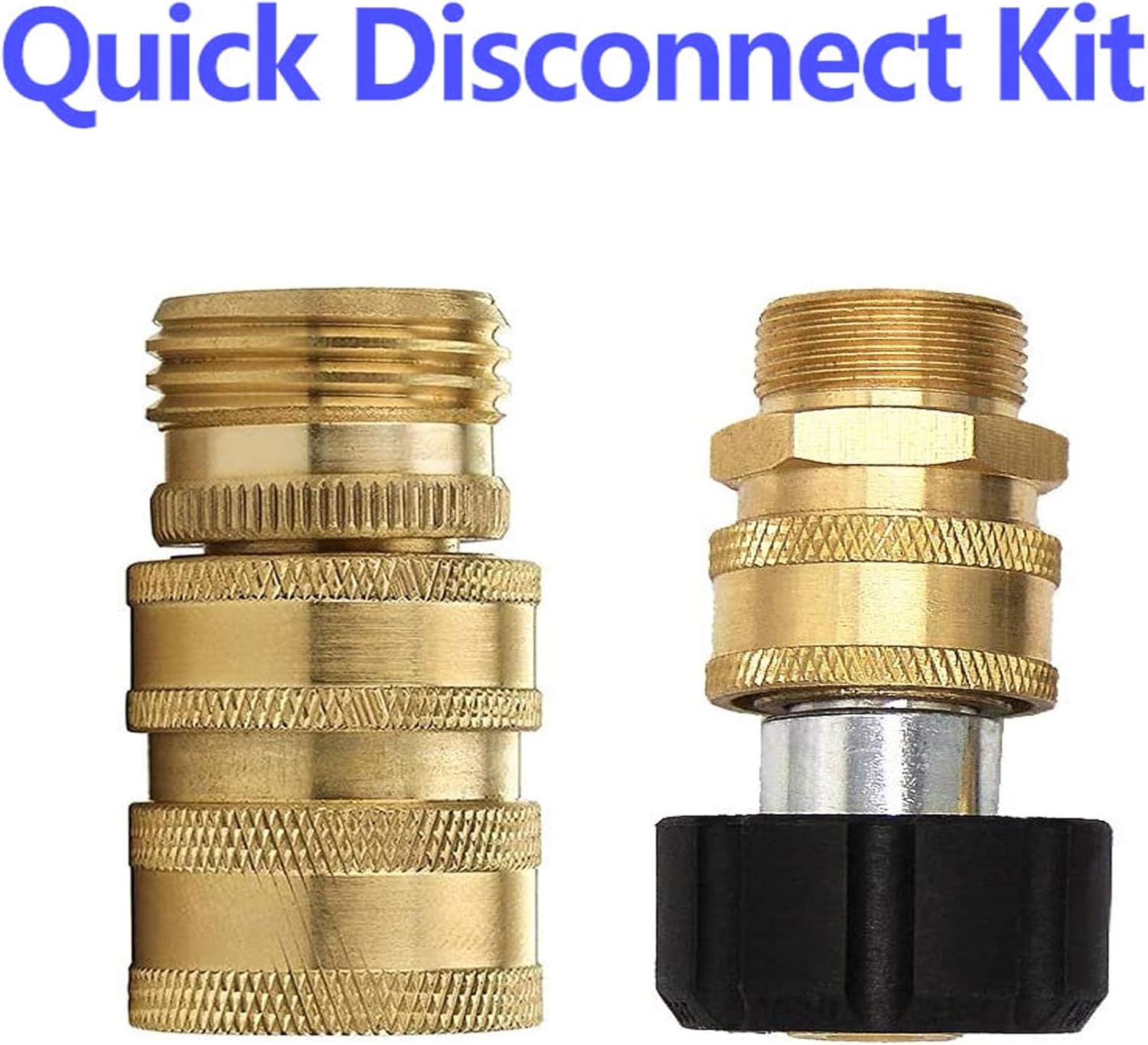 Pressure Washer Adapter Set, Quick Disconnect Kit With M22 Metric Male Thread Quick Connector, M22 Swivel to V1258-DP02-C-3322