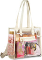 Clear Bag for Stadium Events - Large Transparent Tote - Clear Purse for Women, Work, Beach & Shopping V1258-DP02-C-3328